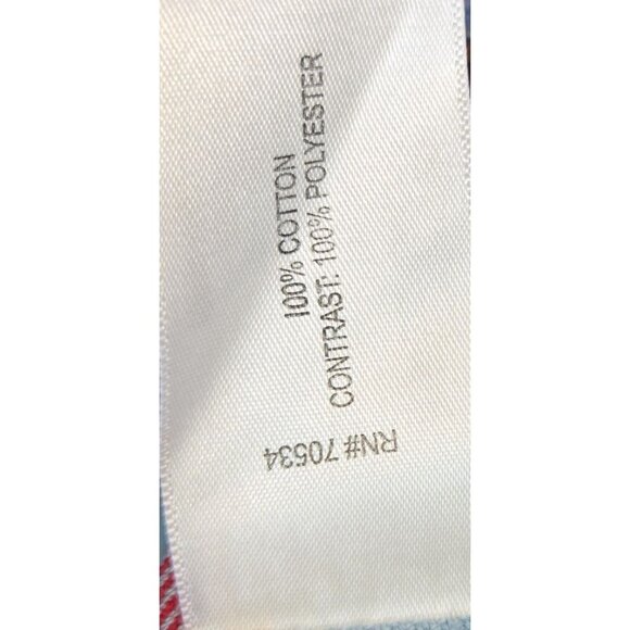 Orvis Mens Classic Fit Red & Blue Plaid Flannel Shirt Large - Picture 7 of 8